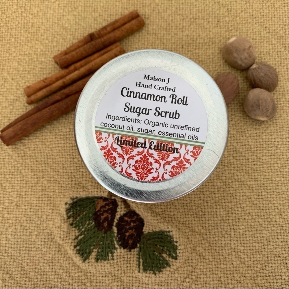 Cinnamon Roll hand crafted exfoliating and moisturizing sugar scrub all natural